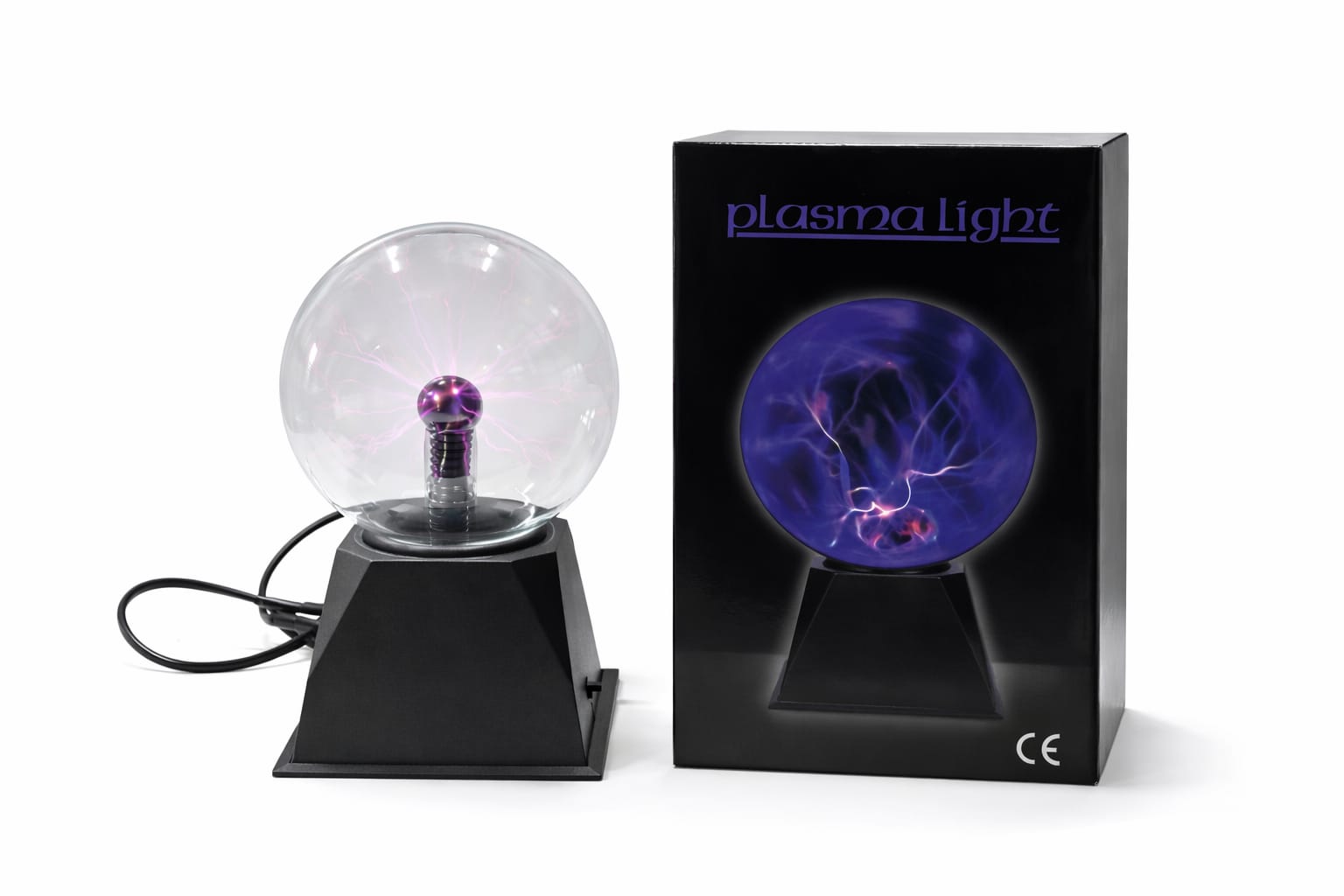 Plasma-Kugel Tischleuchte mit Lichteffekt